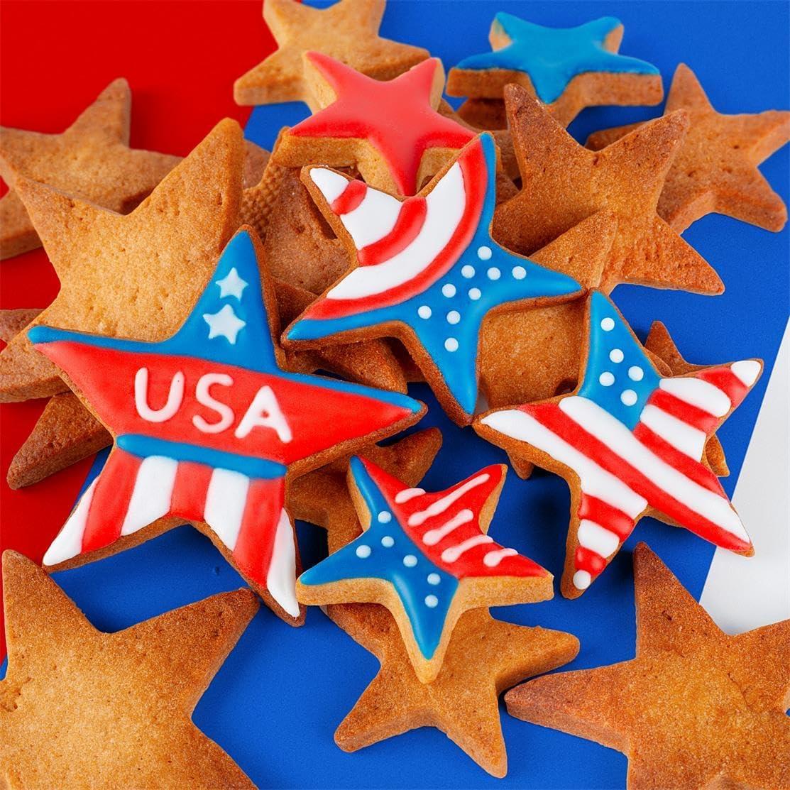 Juego de Cortadores de Galletas Estrella Gtmkina 5 Piezas Acero Inoxidable