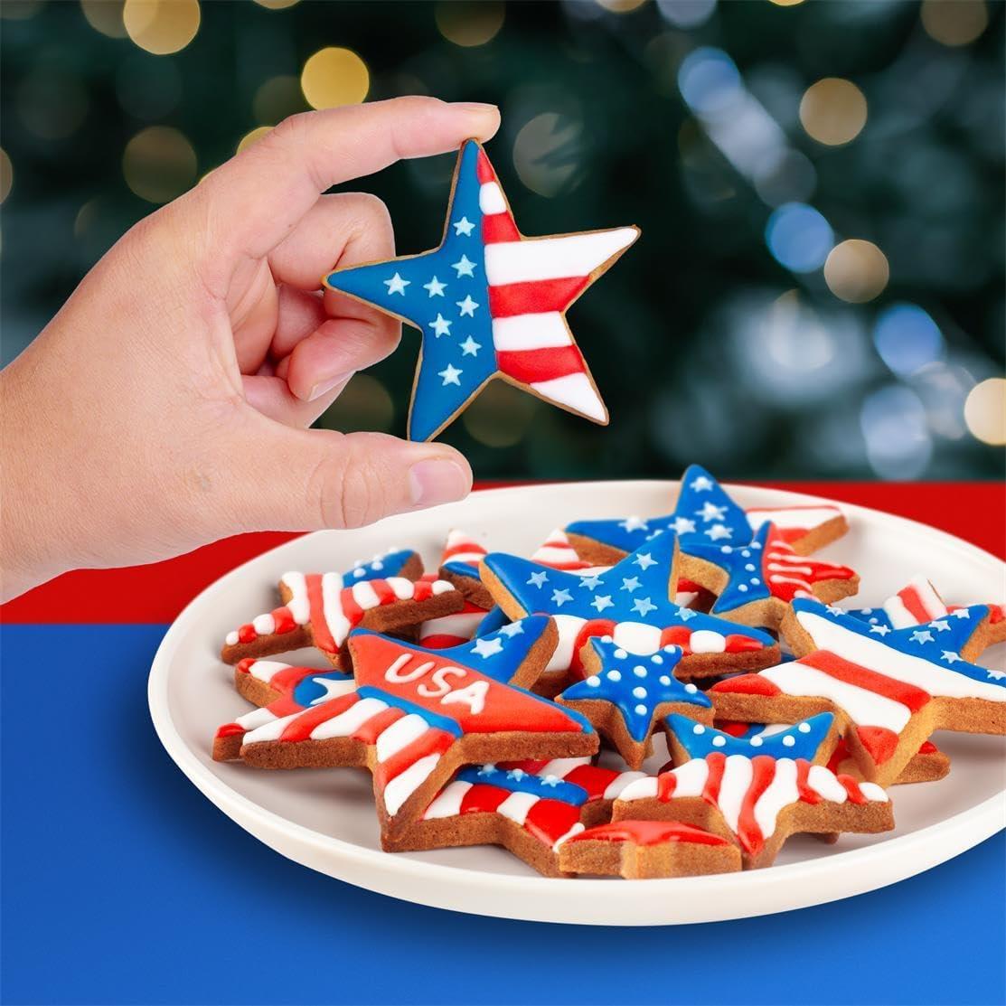 Juego de Cortadores de Galletas Estrella Gtmkina 5 Piezas Acero Inoxidable