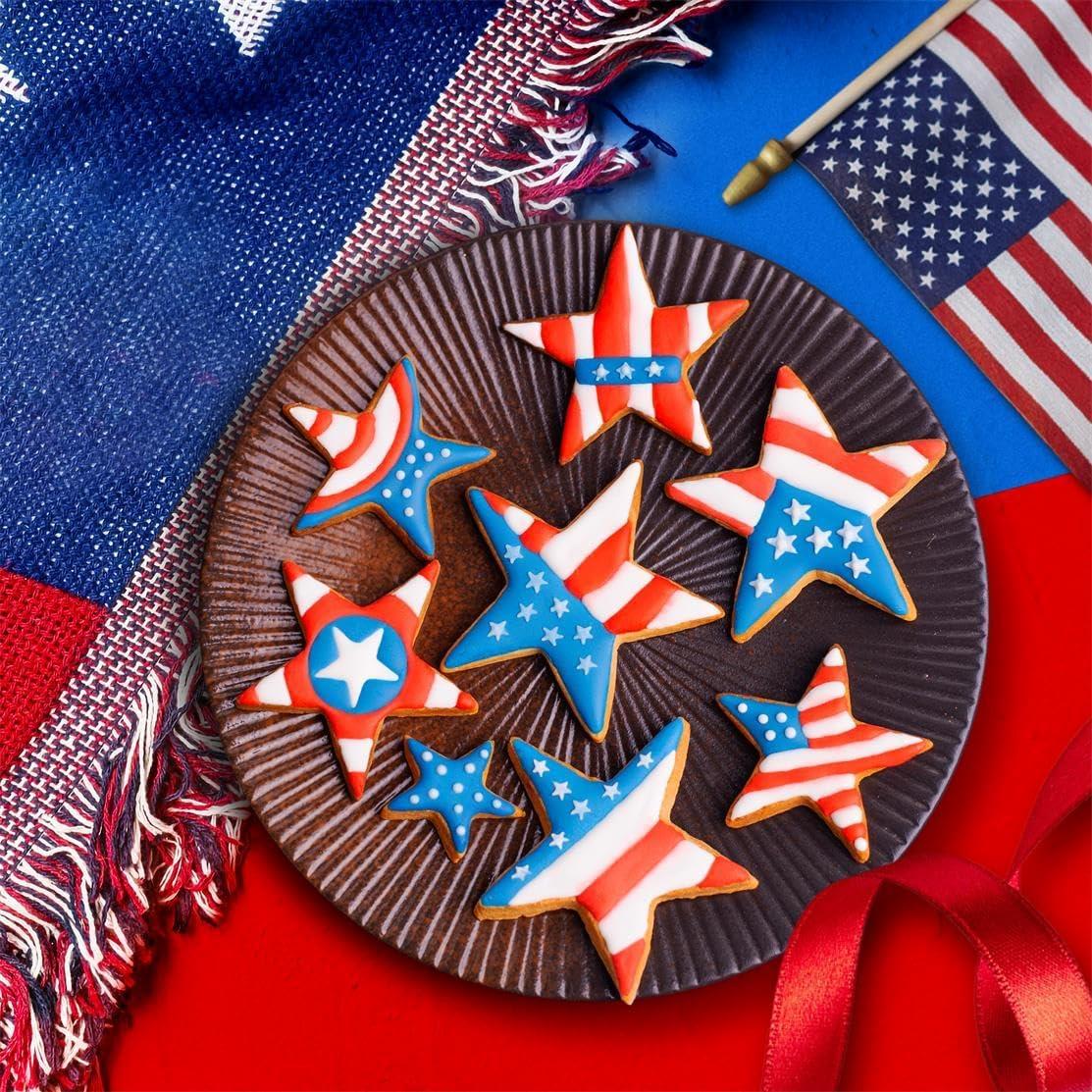 Juego de Cortadores de Galletas Estrella Gtmkina 5 Piezas Acero Inoxidable