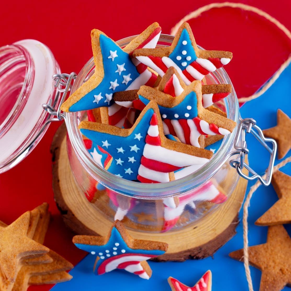 Juego de Cortadores de Galletas Estrella Gtmkina 5 Piezas Acero Inoxidable