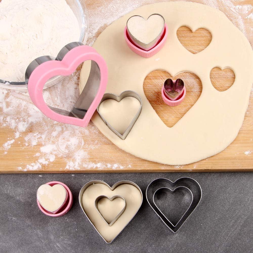 Juego de Cortadores de Galletas Corazón BakingWorld, 9 Piezas
