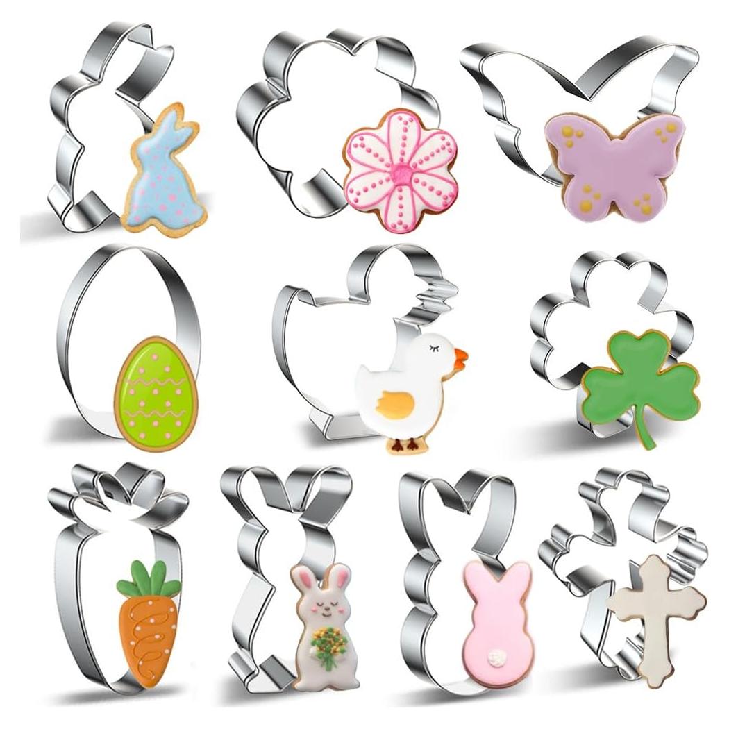 Juego de Cortadores de Galletas de Pascua YomiFamily - 10 Piezas