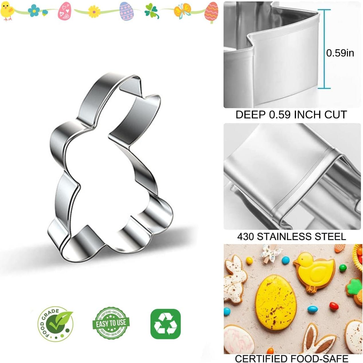 Juego de Cortadores de Galletas de Pascua YomiFamily - 10 Piezas