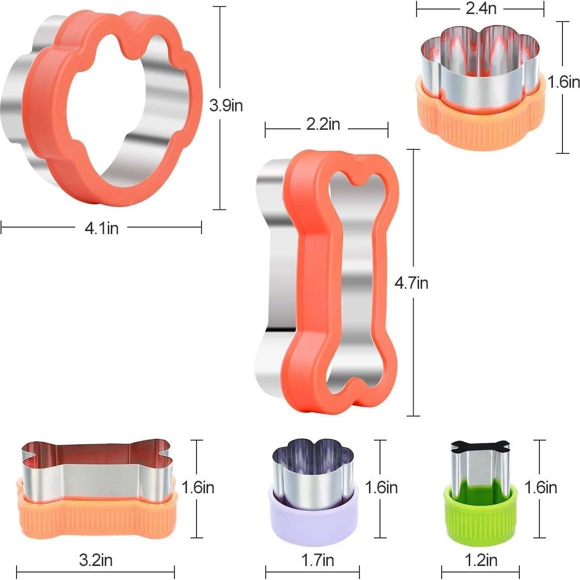 Juego de Cortadores de Galletas de Perro Magigift - 8 Piezas de Acero Inoxidable