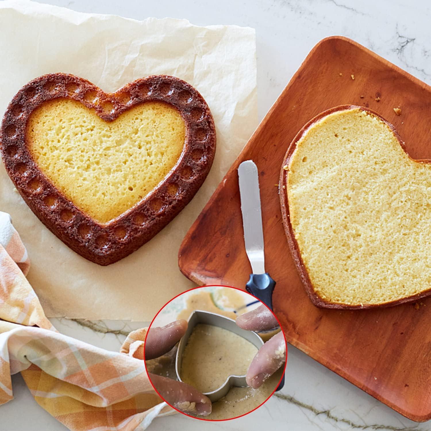 Juego de Cortadores de Galletas Corazón QEEYON 3 Piezas Acero Inoxidable