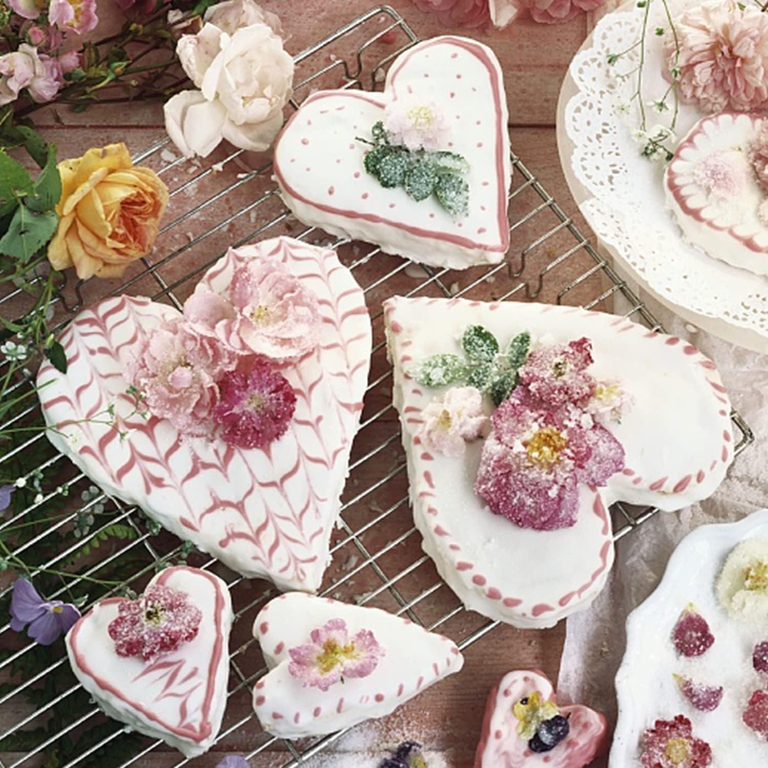 Juego de Cortadores de Galletas Corazón QEEYON 3 Piezas Acero Inoxidable