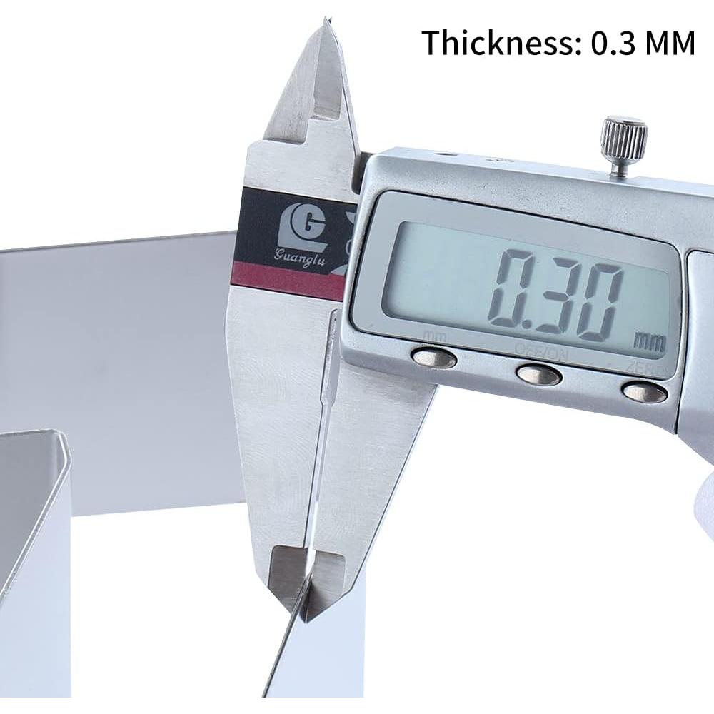 Juego de Cortadores de Galletas Estrella Azflyife - 4 Piezas Acero Inoxidable