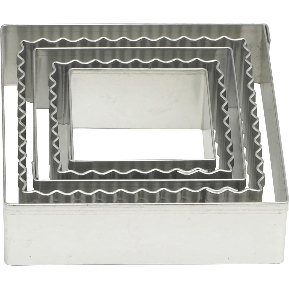 Cortadores de Galletas Cuadrados Mrs. Anderson, Acero Inoxidable, Juego de 5