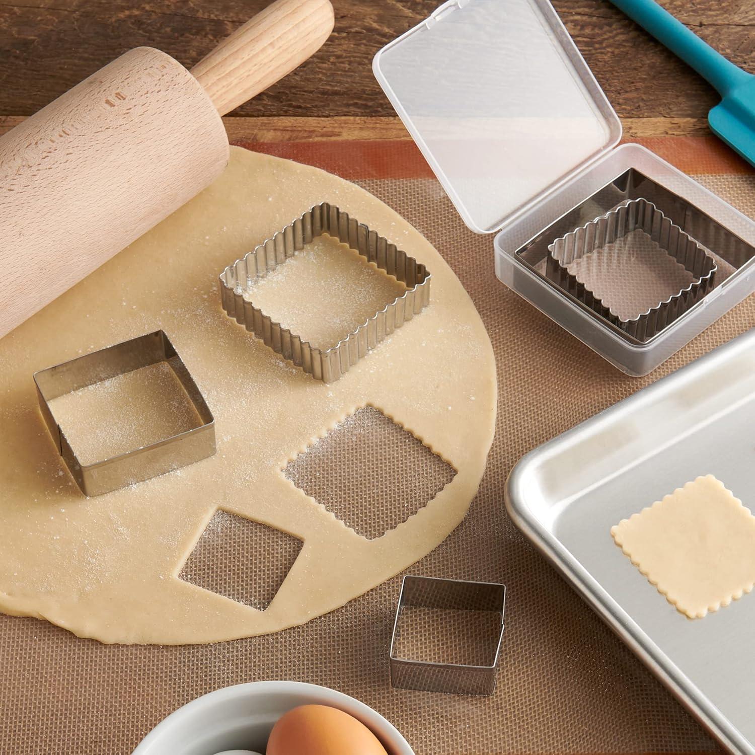 Cortadores de Galletas Cuadrados Mrs. Anderson, Acero Inoxidable, Juego de 5