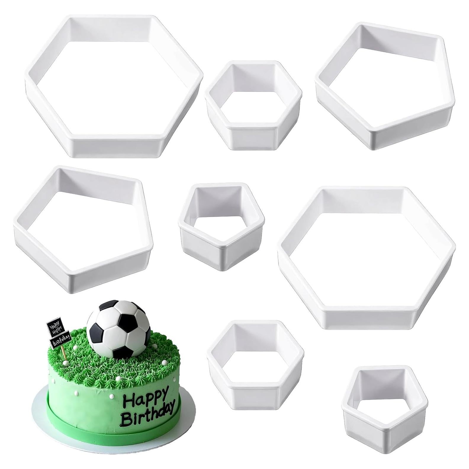 Juego de Cortadores de Galletas de Fútbol 8 Piezas JIYIN