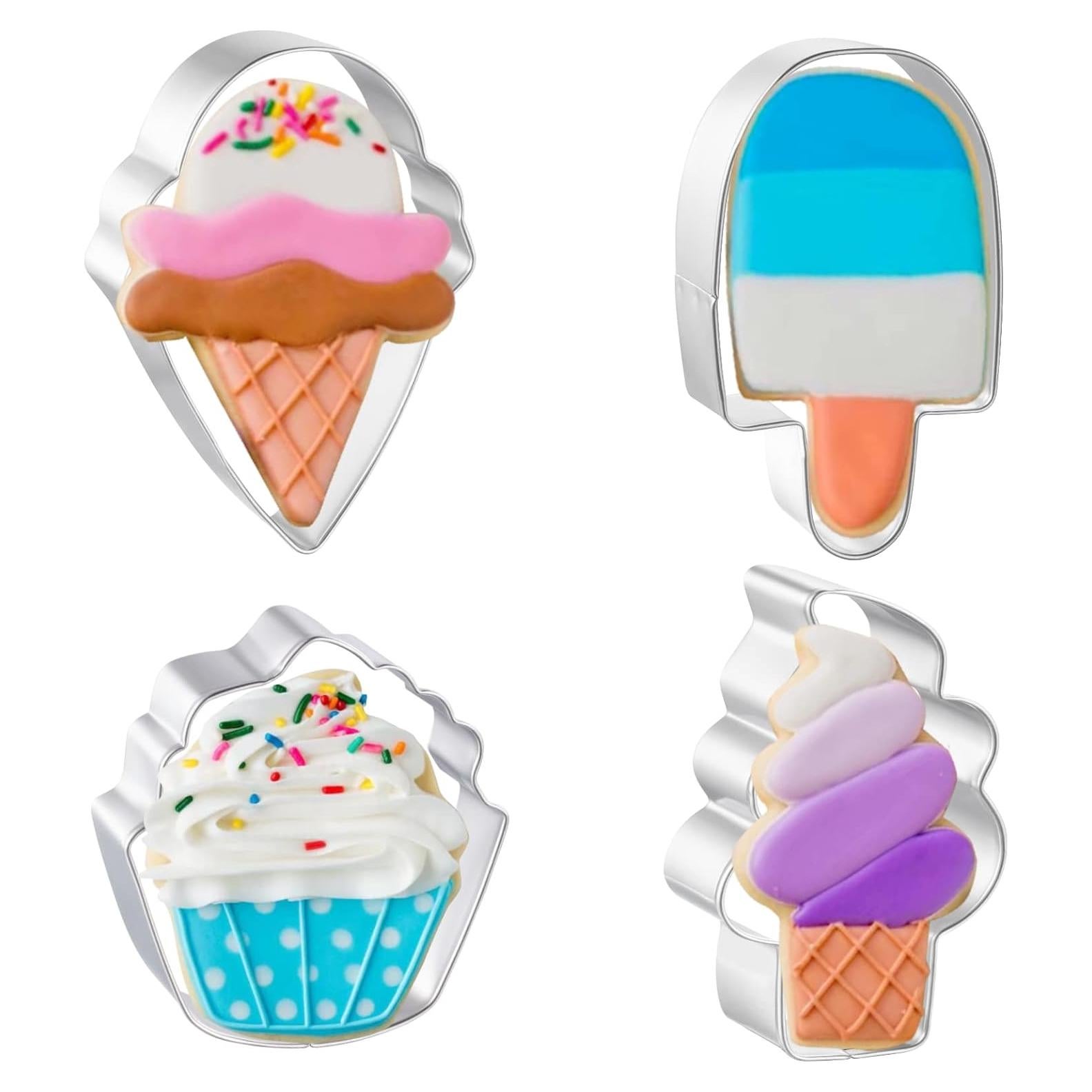 Cortadores de Galletas JOB JOL 4 Piezas Acero Inoxidable Verano