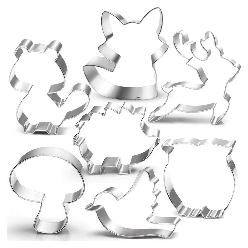 Juego de Cortadores de Galletas LUBTOSMN - 7 Piezas Animales del Bosque