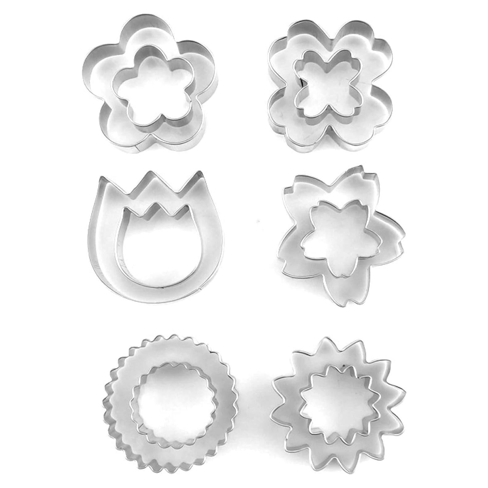 Juego de Cortadores de Galletas ZebrAnt - 12 Piezas Flores