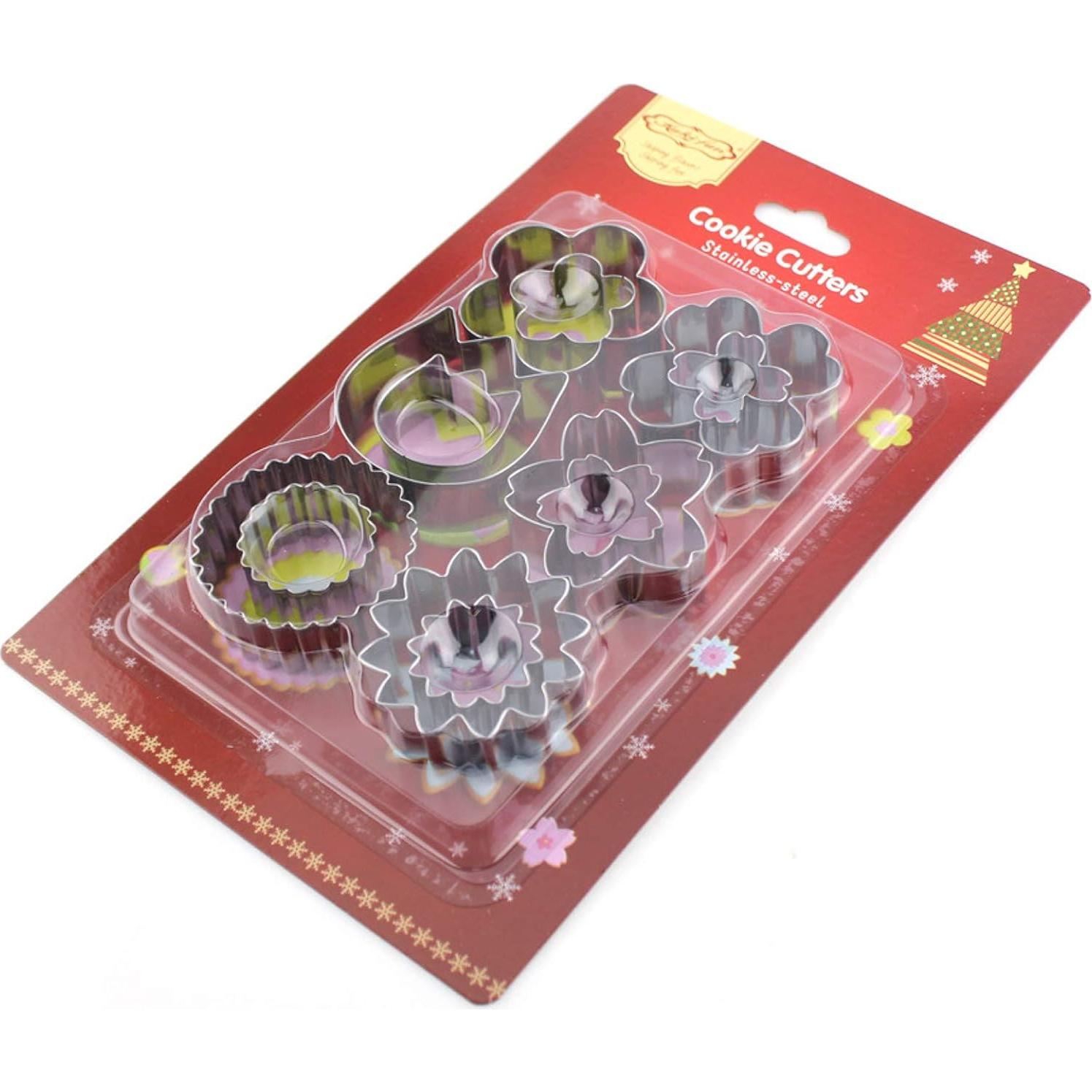 Juego de Cortadores de Galletas ZebrAnt - 12 Piezas Flores