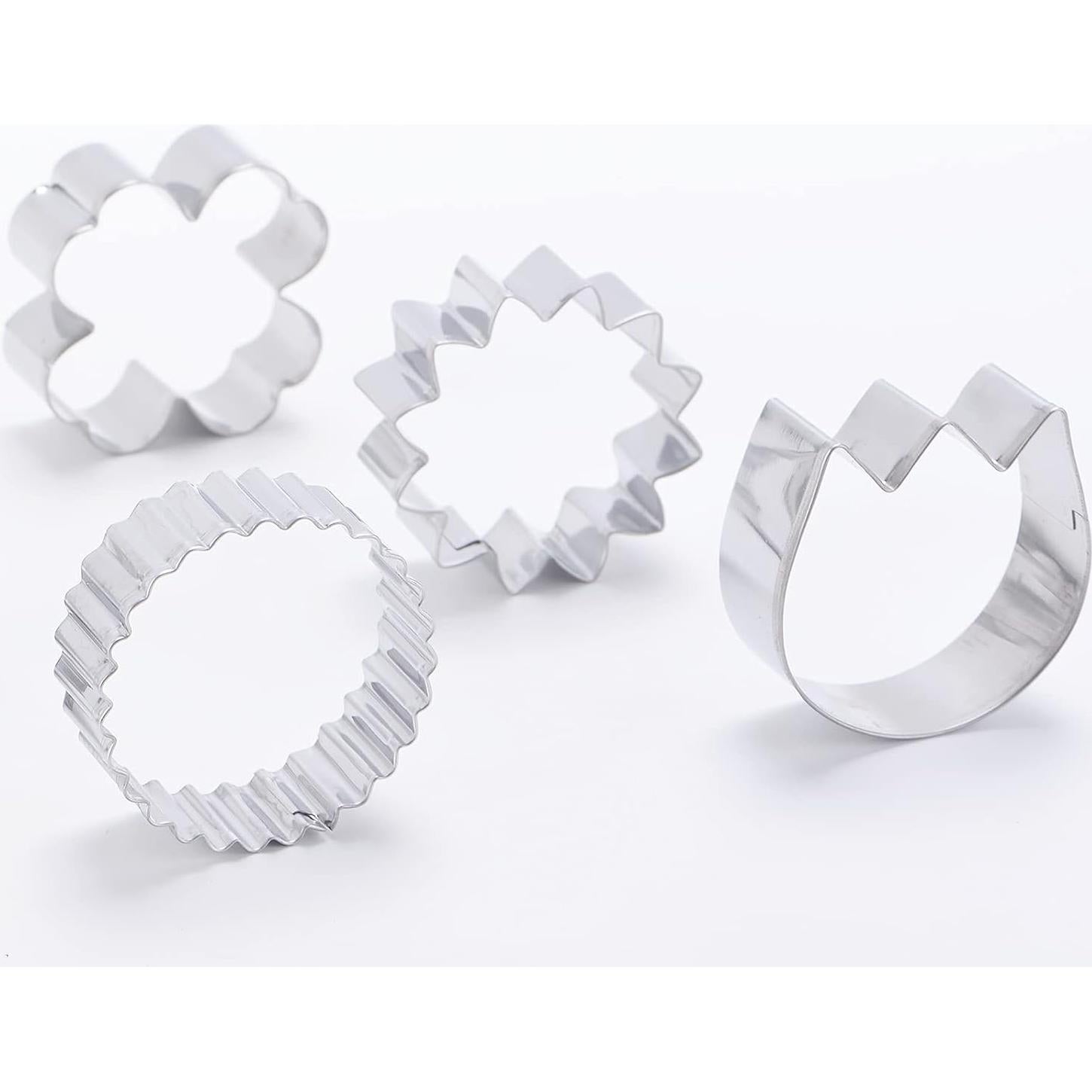 Juego de Cortadores de Galletas ZebrAnt - 12 Piezas Flores