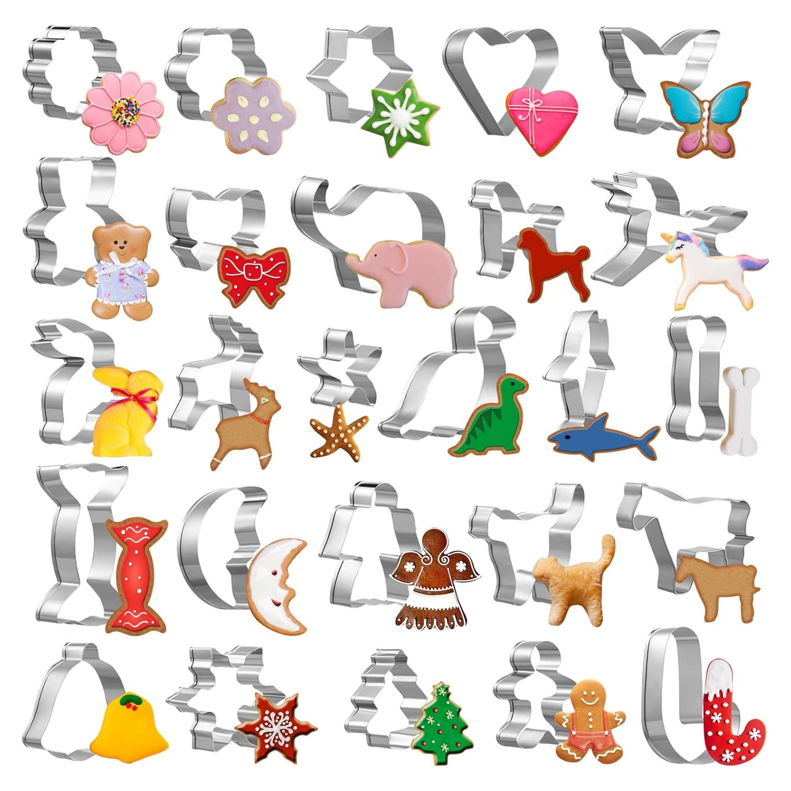 Juego de 26 Cortadores de Galletas GWHOLE Acero Inoxidable