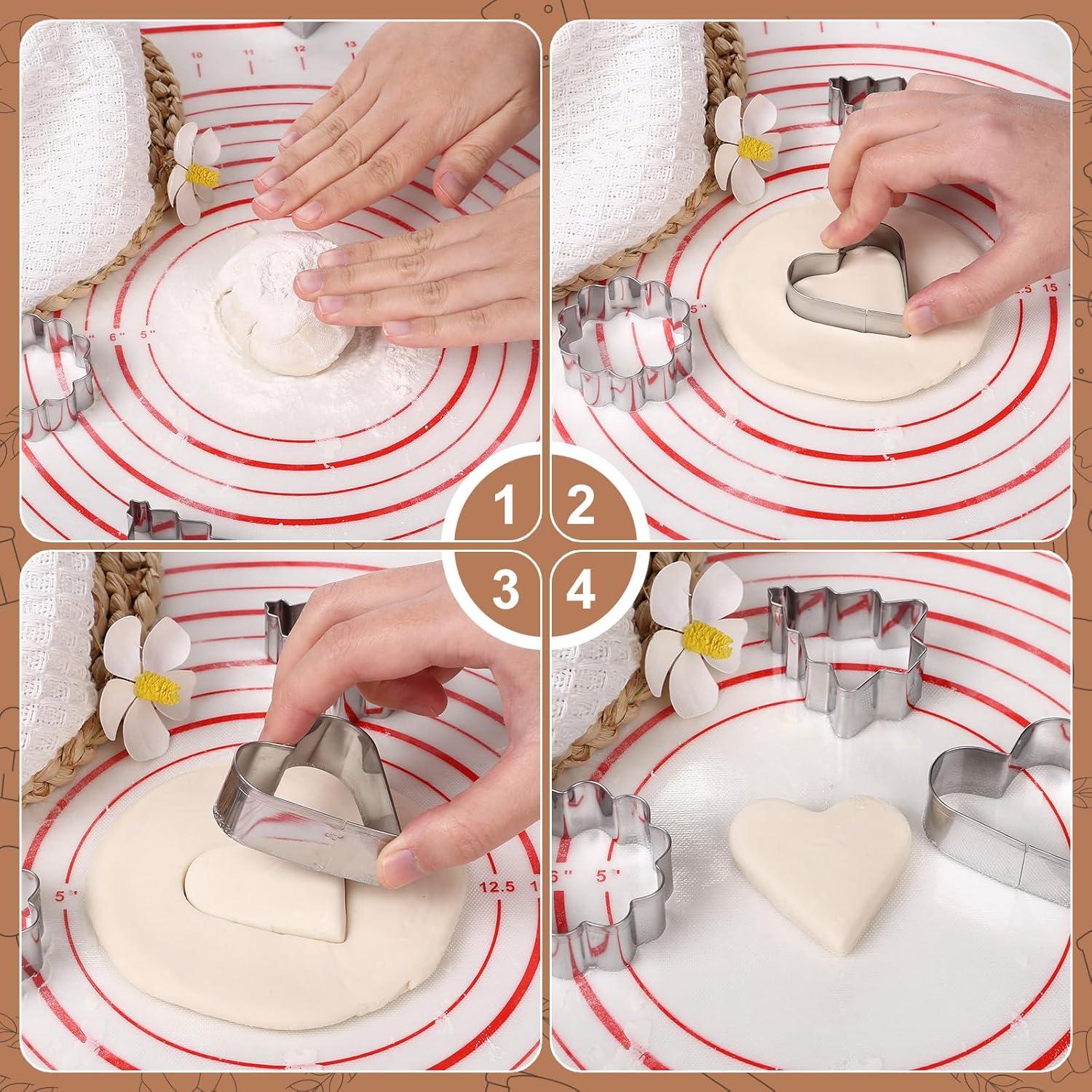 Juego de 26 Cortadores de Galletas GWHOLE Acero Inoxidable