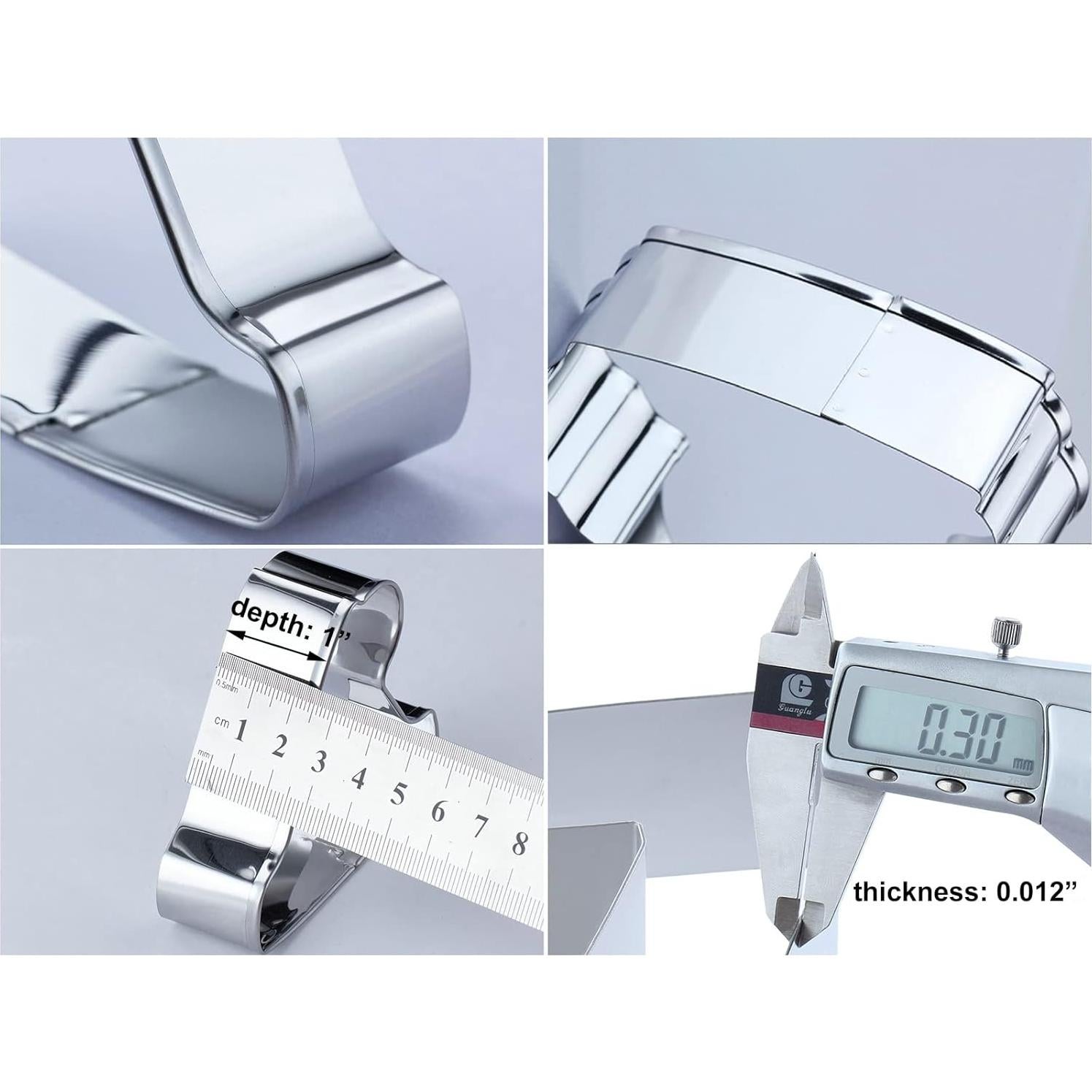 Juego de Cortadores de Galletas Florales Xzhloym 9 Piezas Acero Inoxidable