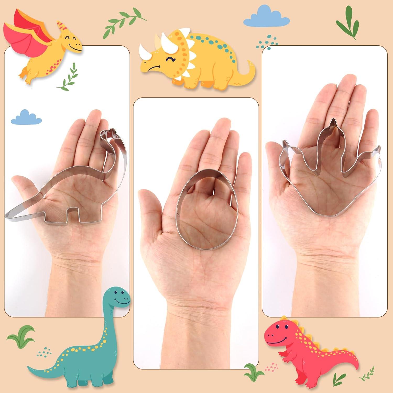 Juego de Cortadores de Galletas de Dinosaurio RUNHUAPPY - 8 Piezas