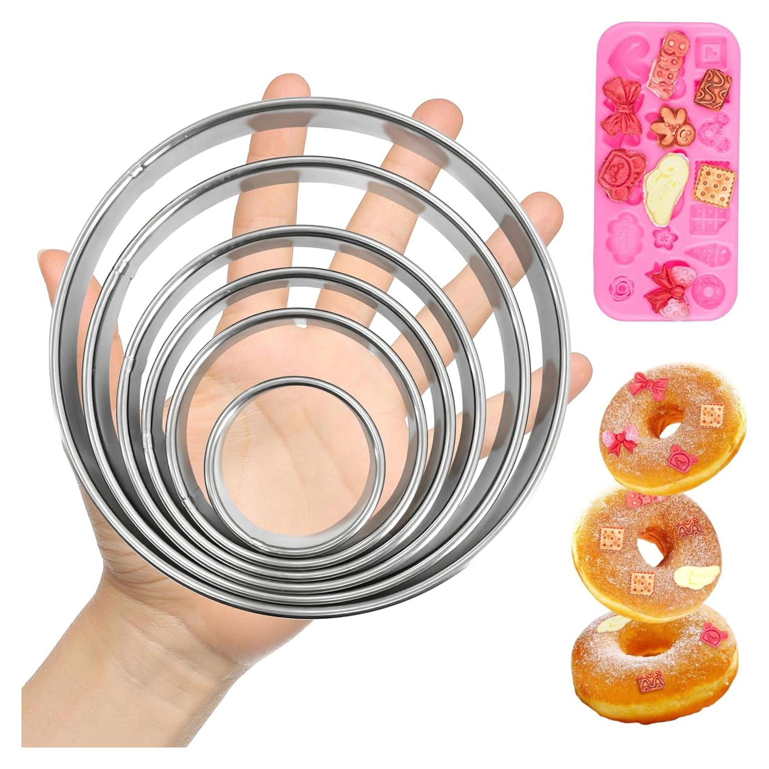 Juego de 6 Cortadores de Galletas EQUNROY Acero Inoxidable 5-15 cm