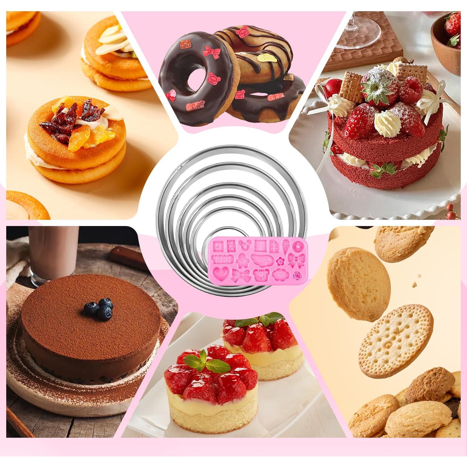 Juego de 6 Cortadores de Galletas EQUNROY Acero Inoxidable 5-15 cm