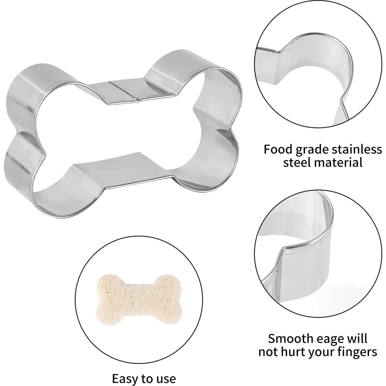 Cortador de Galletas Hueso ANCKNE Acero Inoxidable 4 Piezas