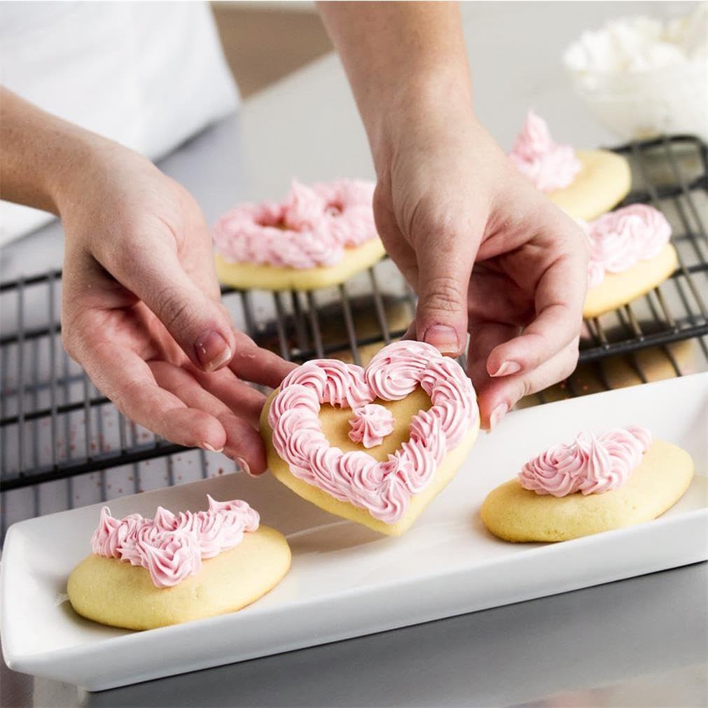 Juego de Cortadores de Galletas Corazón BYkooc 12 Piezas Acero Inoxidable