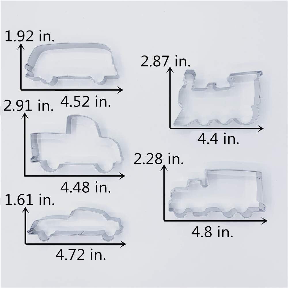 Juego de Cortadores de Galletas LILIAO - 5 Piezas Vehículos