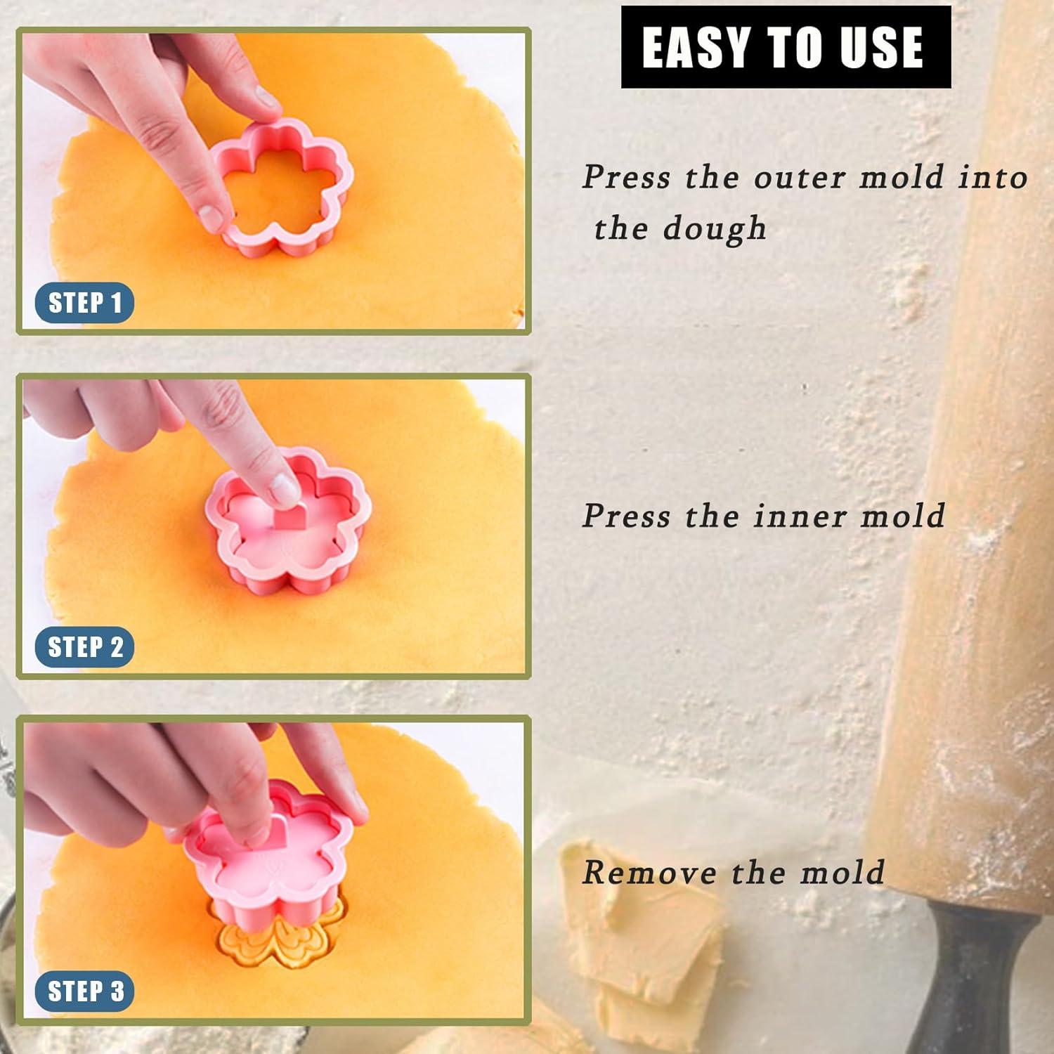 Juego de 8 Cortadores de Galletas Florales SUPJESWEK - PP 3D