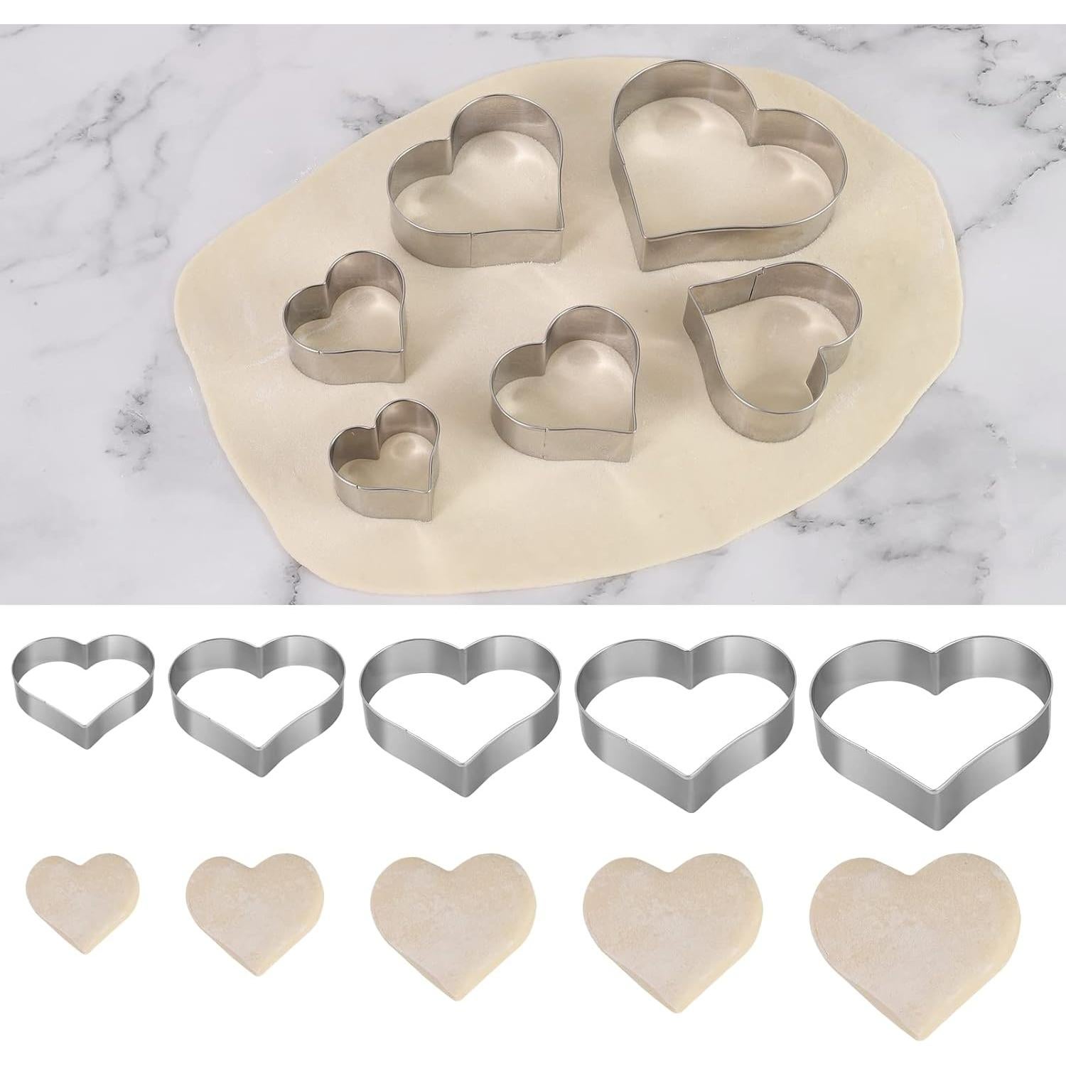 Juego de Cortadores de Galletas Corazón SOSOHOME - 6 Piezas