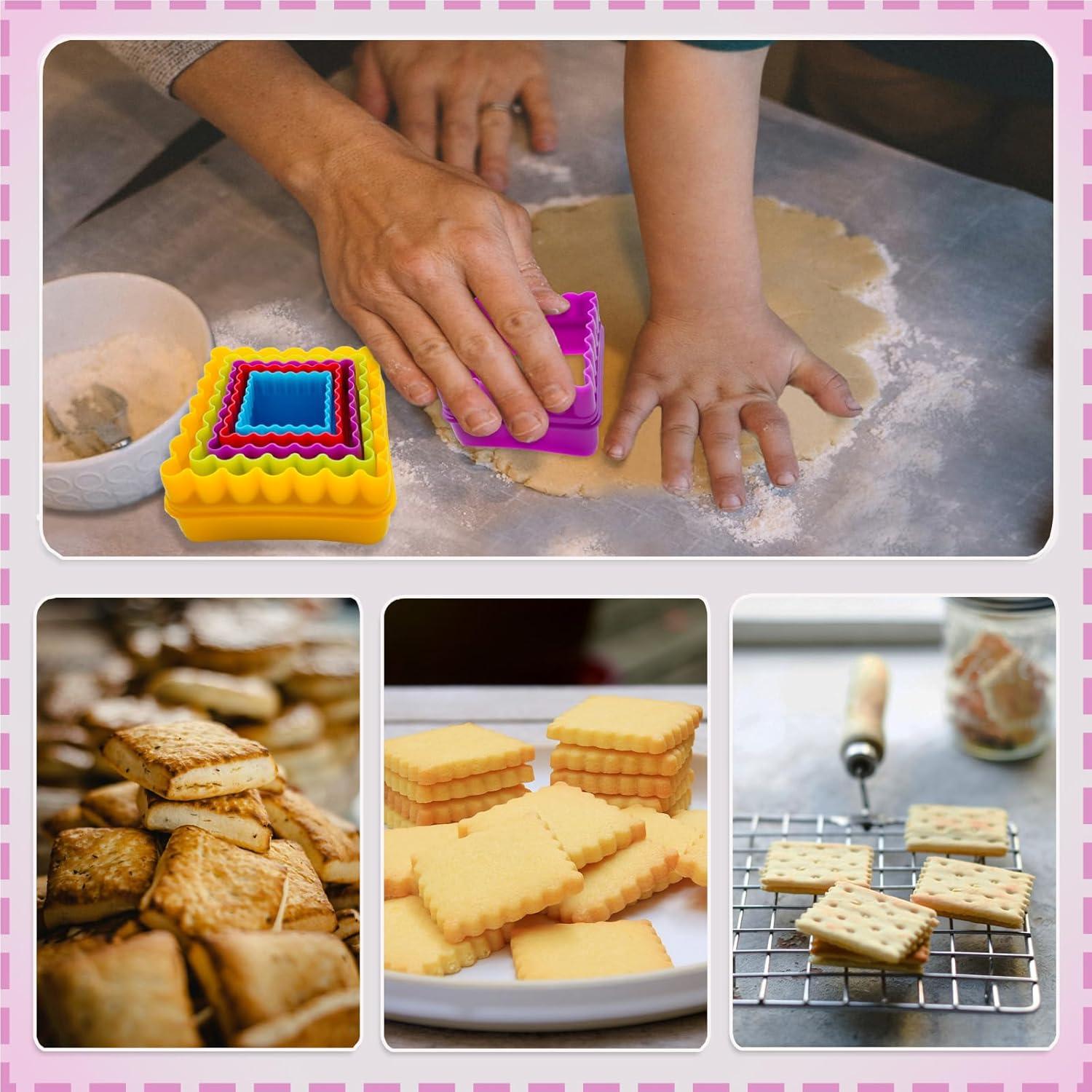 Juego de Cortadores de Galletas Cuadrados Bolonie - 5 Piezas