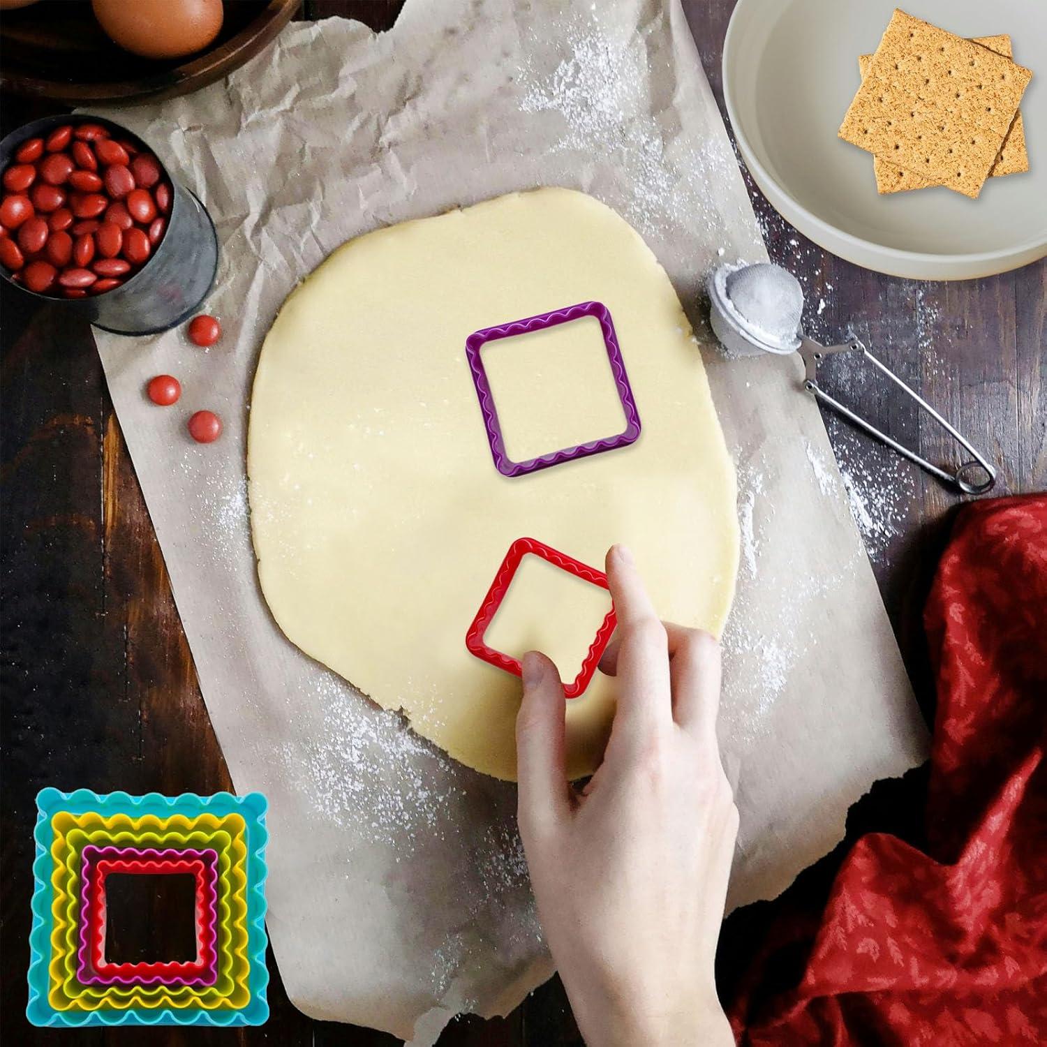 Juego de Cortadores de Galletas Cuadrados Bolonie - 5 Piezas