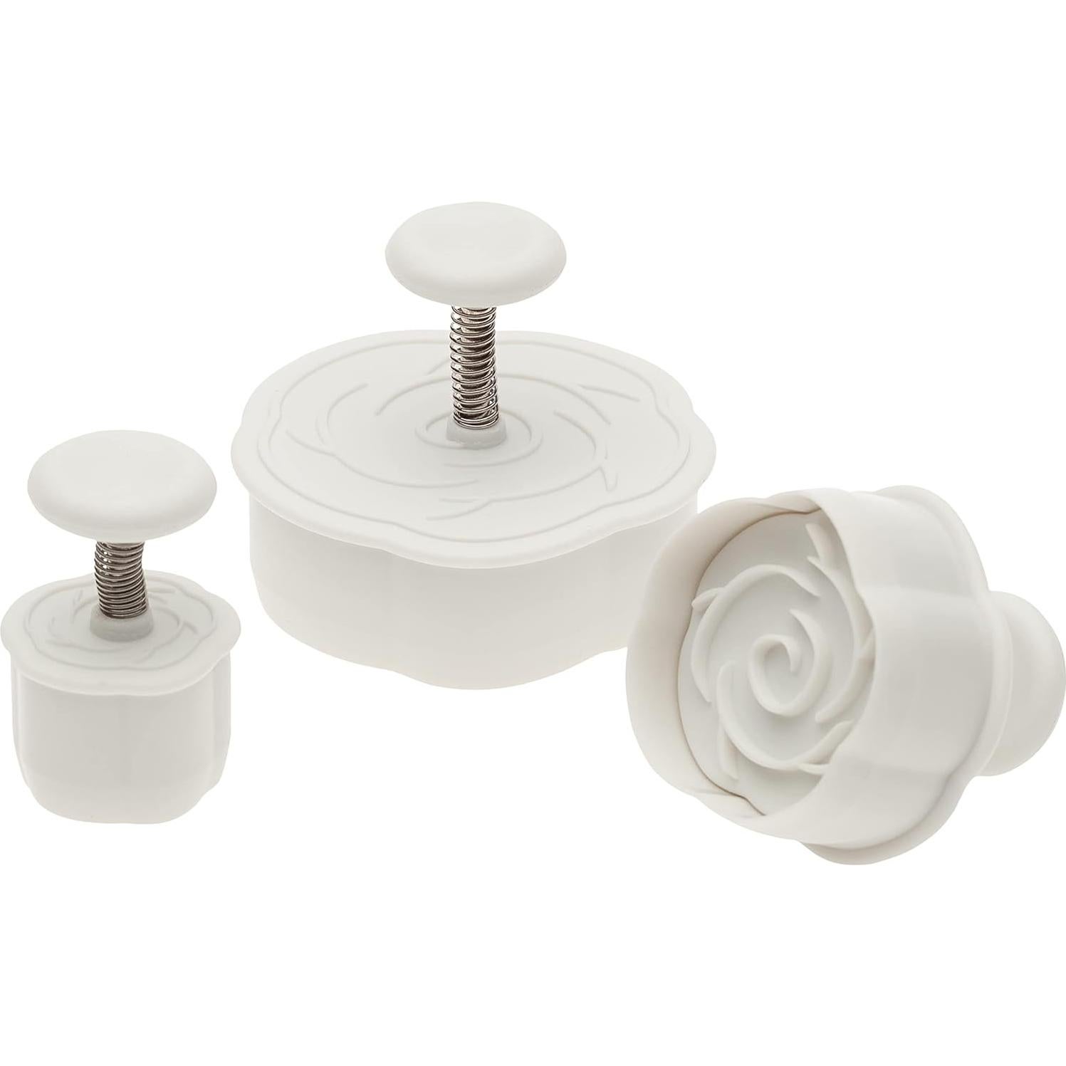 Cortadores de Émbolo en Forma de Rosa Ateco, Juego de 3 Tamaños