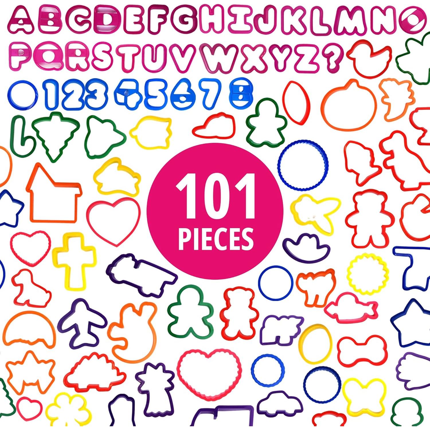 Juego de Cortadores de Galletas Wilton 101 Piezas Alfabeto y Números