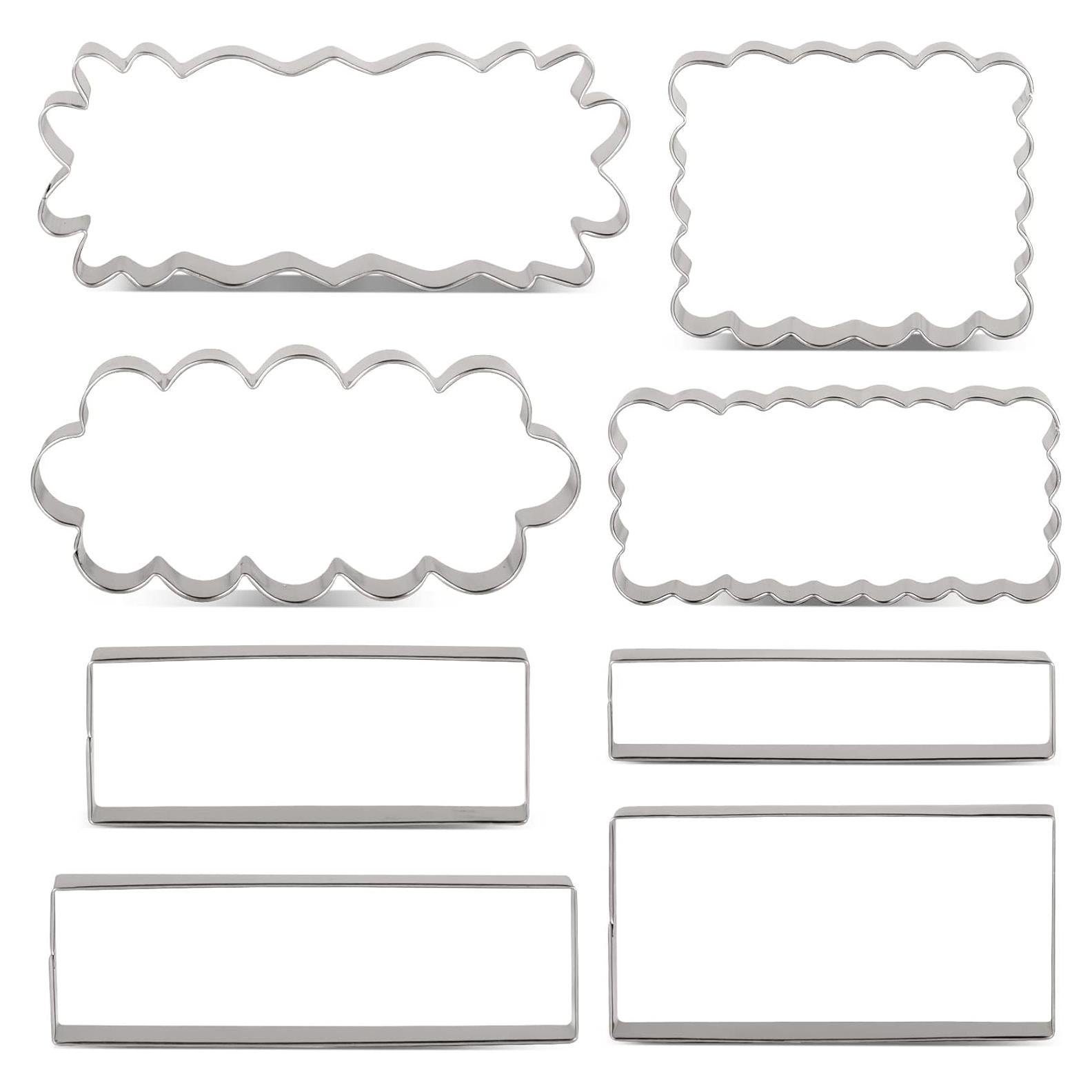 Conjunto de Cortadores de Galletas LILIAO Acero Inoxidable 8 Piezas