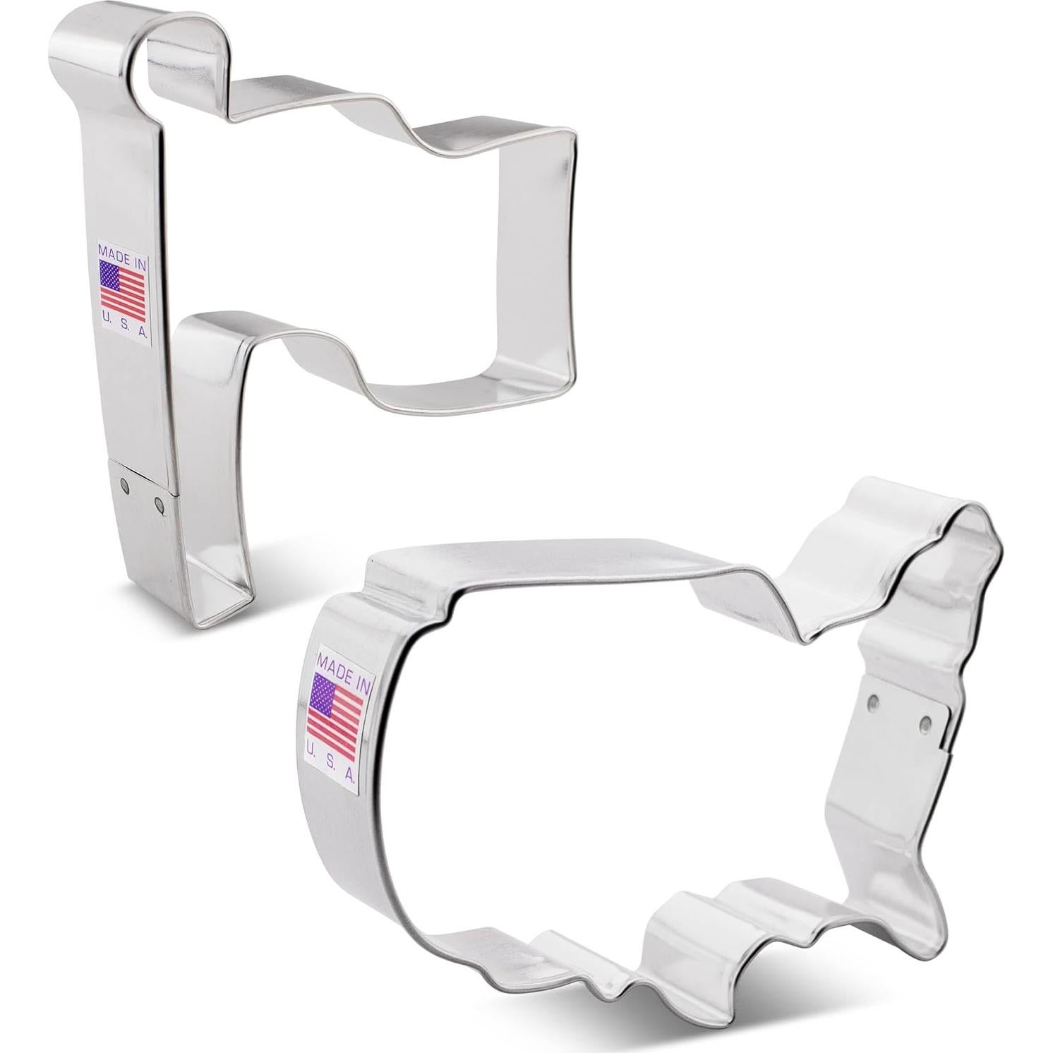 Set de Cortadores de Galletas Ann Clark - Mapa y Bandera EE. UU.