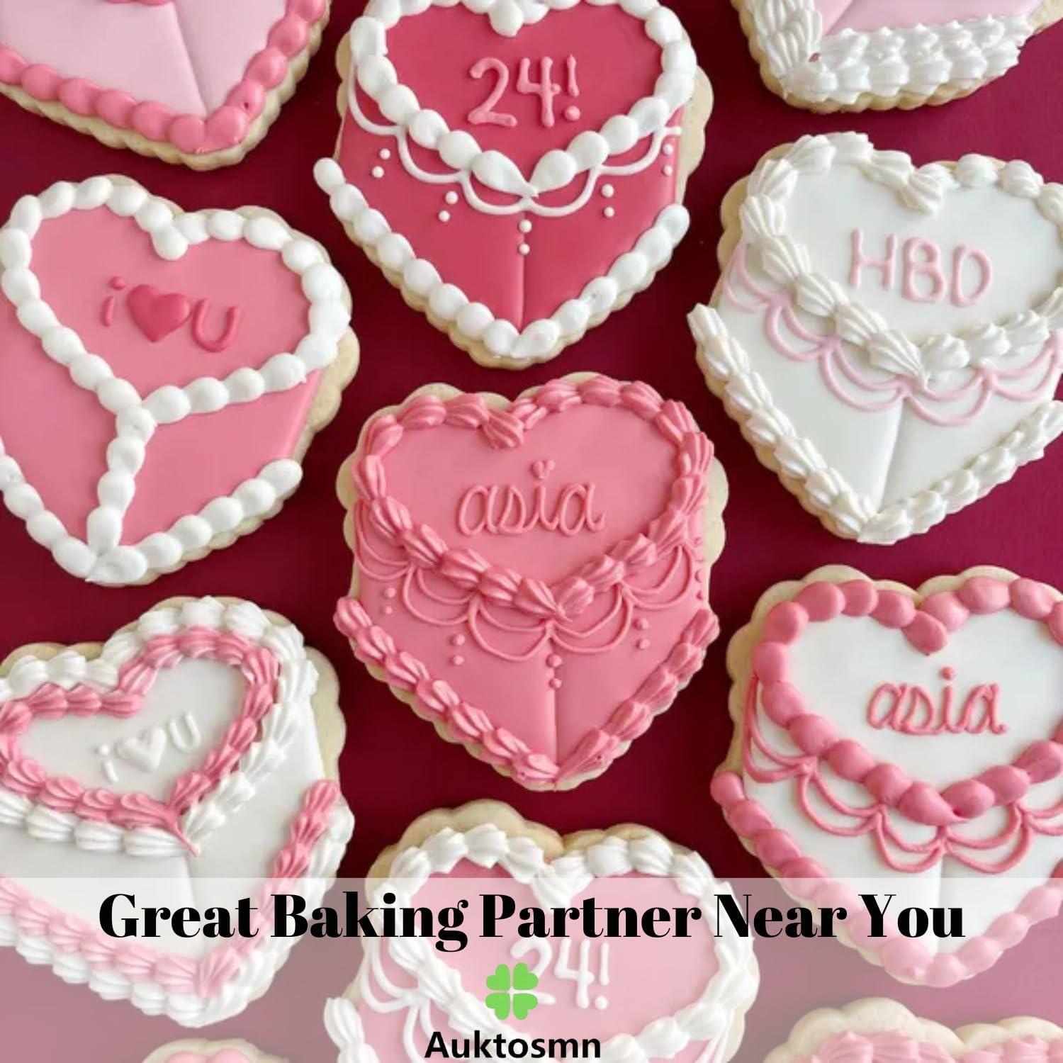 Juego de Cortadores de Galletas Vintage Auktosmn - 3 Piezas - Acero Inoxidable