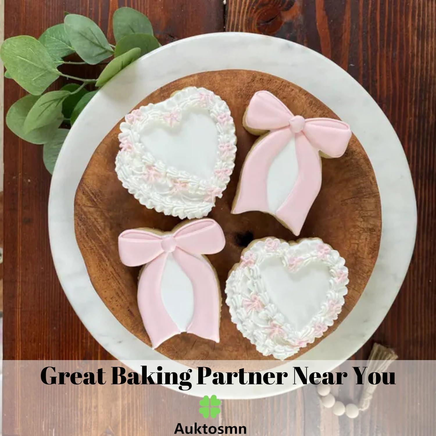 Juego de Cortadores de Galletas Vintage Auktosmn - 3 Piezas - Acero Inoxidable