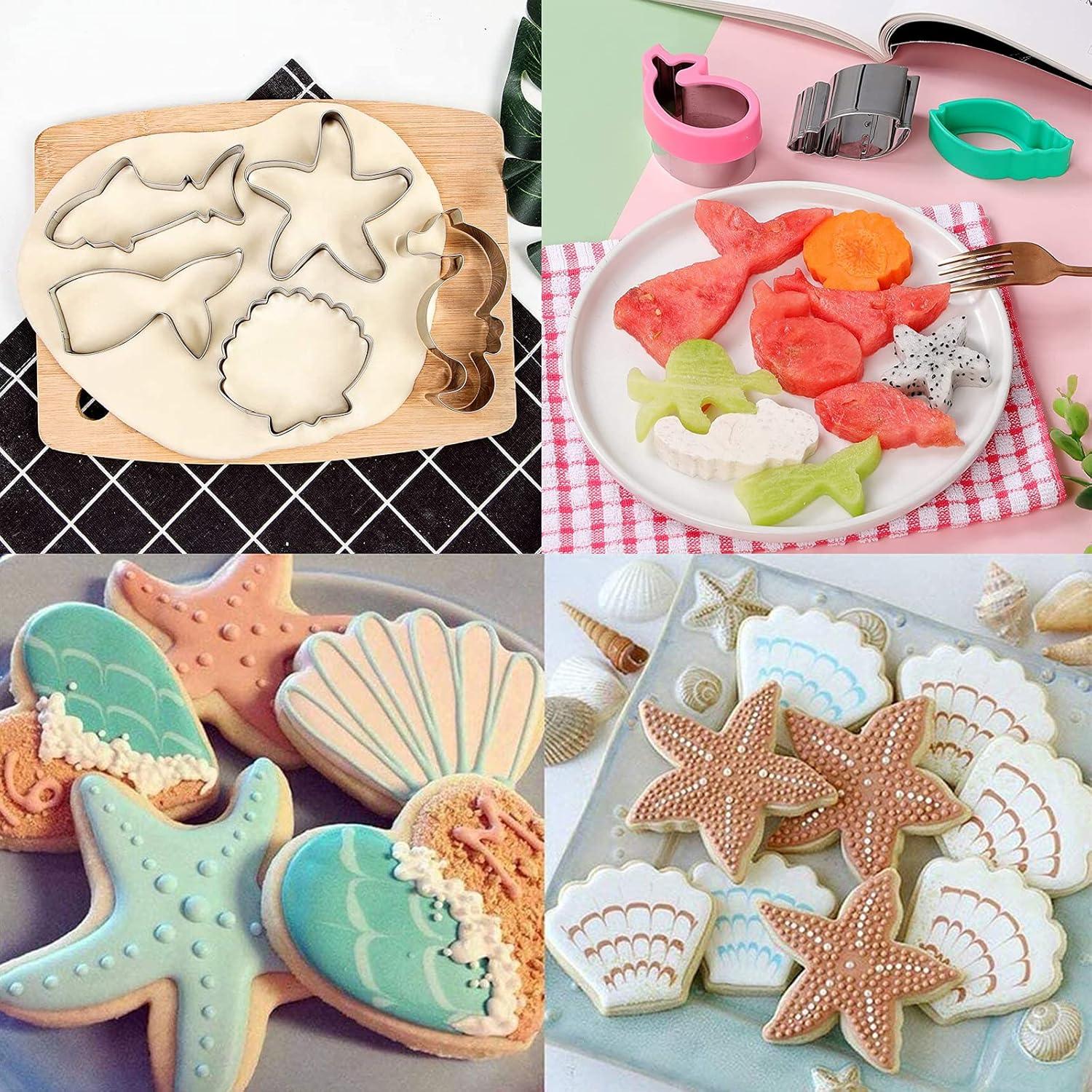 Juego de Cortadores de Galletas Marinos FACATH - 12 Piezas Acero Inoxidable