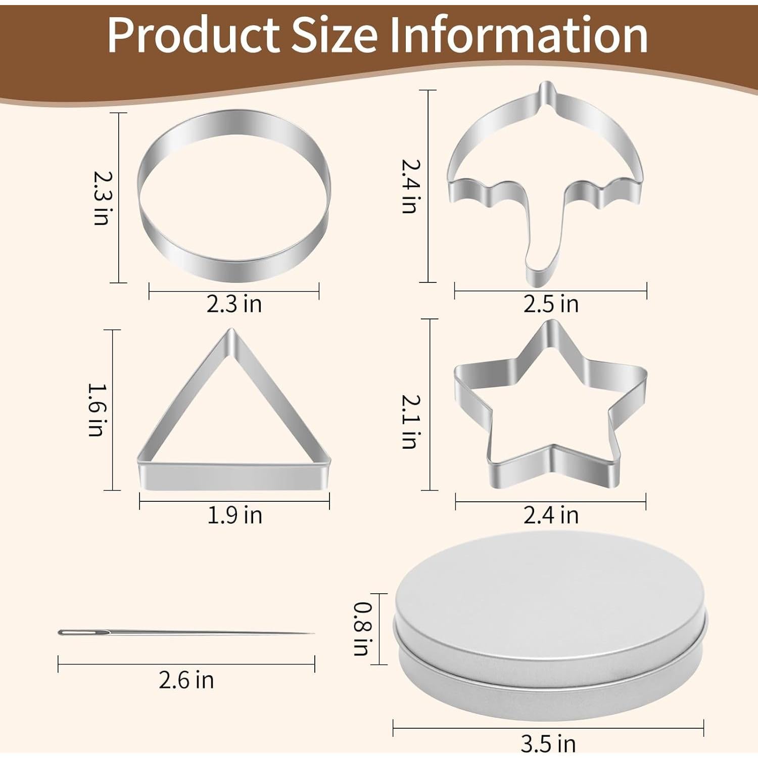 Kit de Galletas Dalgona Woosuke 12 Piezas Acero Inoxidable