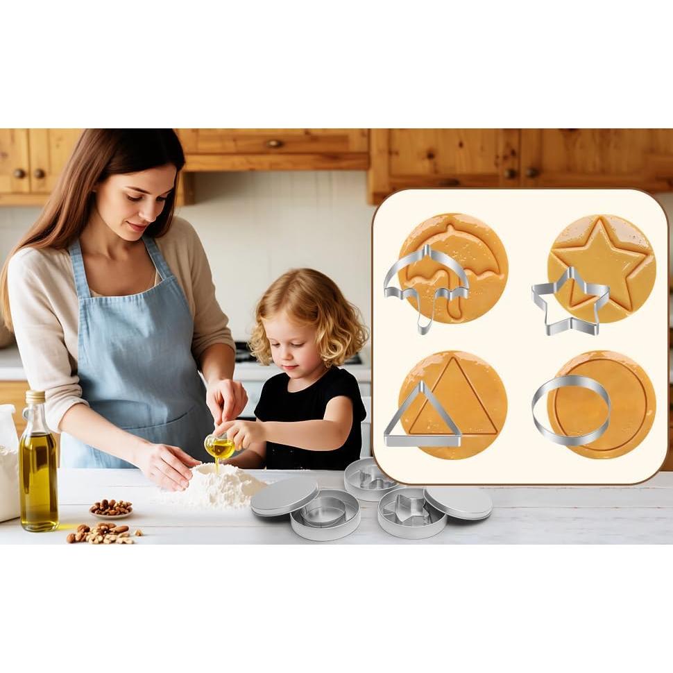 Kit de Galletas Dalgona Woosuke 12 Piezas Acero Inoxidable