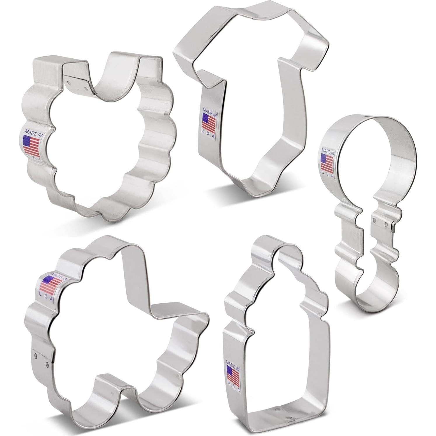 Juego de Cortadores de Galletas Ann Clark 5 Piezas Baby Shower