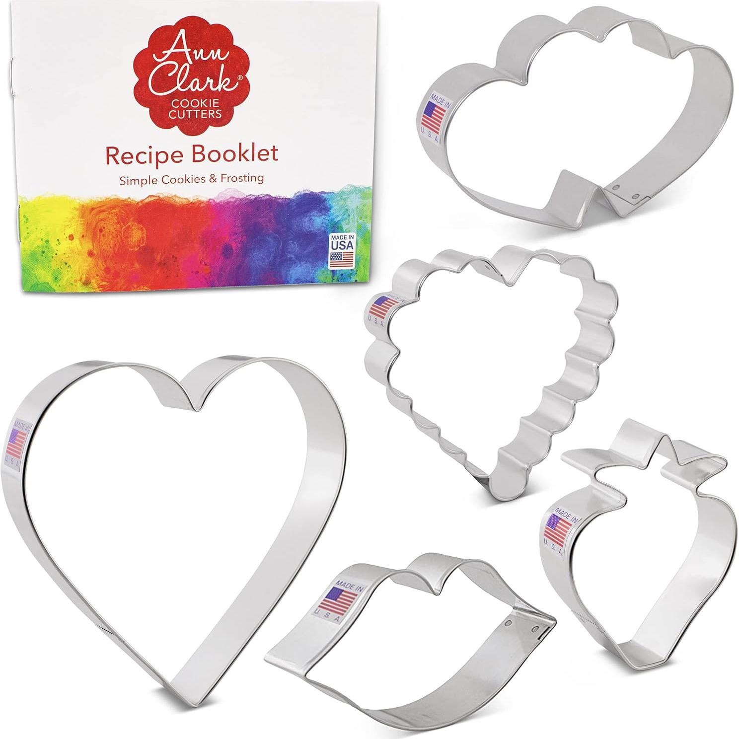 Set de Cortadores de Galletas San Valentín Ann Clark 5 Piezas