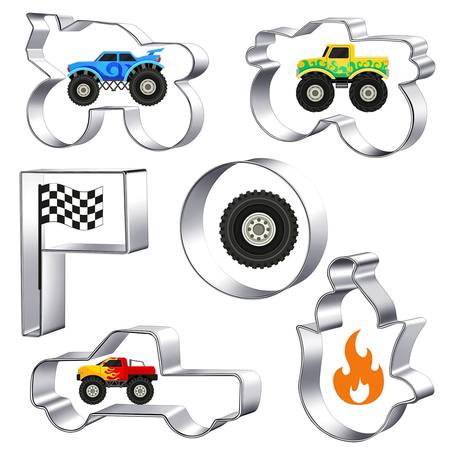 Juego de 6 Cortadores de Galletas de Camión CHENGU - Acero Inoxidable