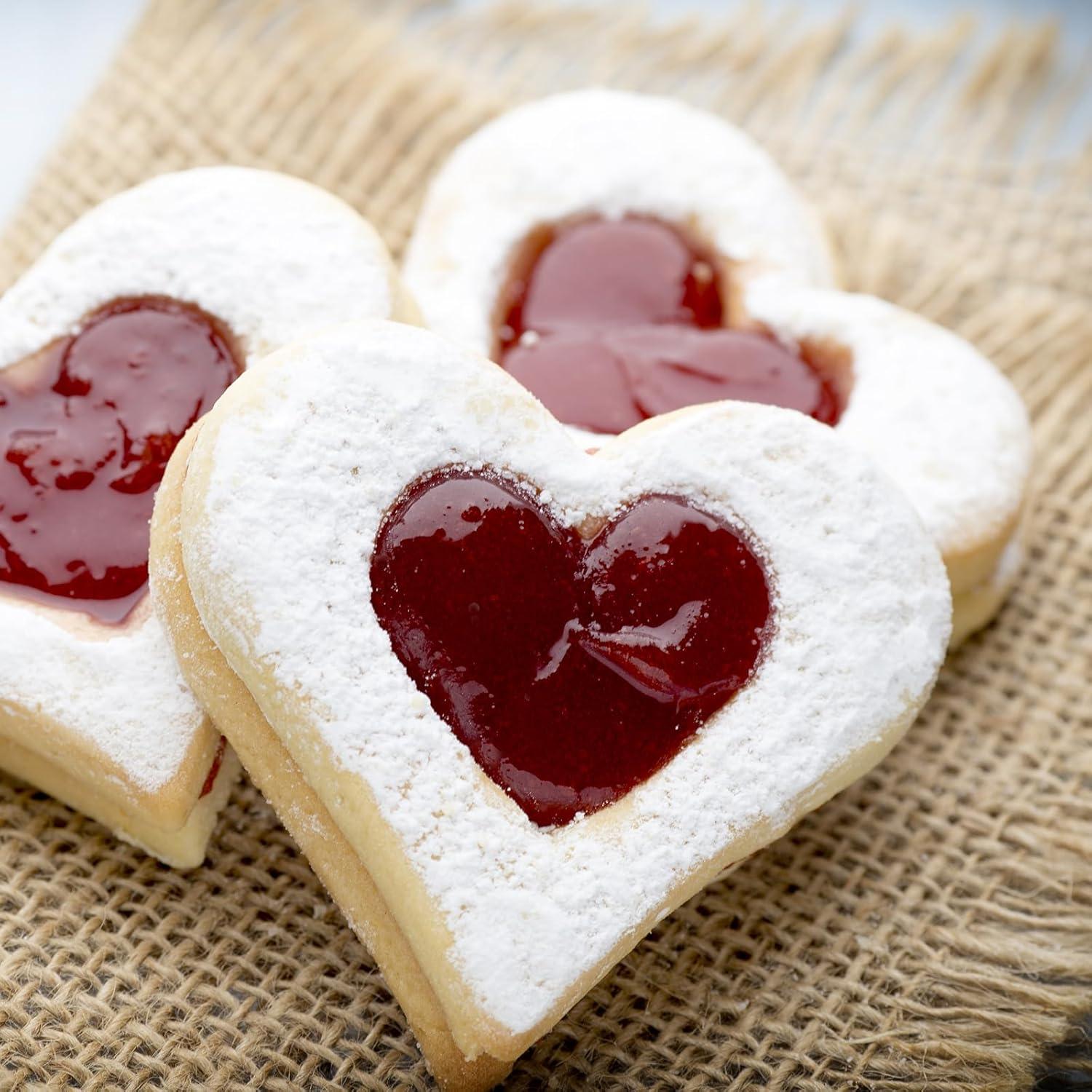 Juego de Cortadores de Galletas Corazón QAAQS - 4 Piezas