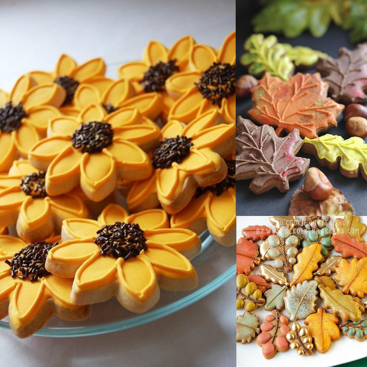 Cortadores de Galletas de Acero Inoxidable TOPYUCHU - 5 Piezas Flores