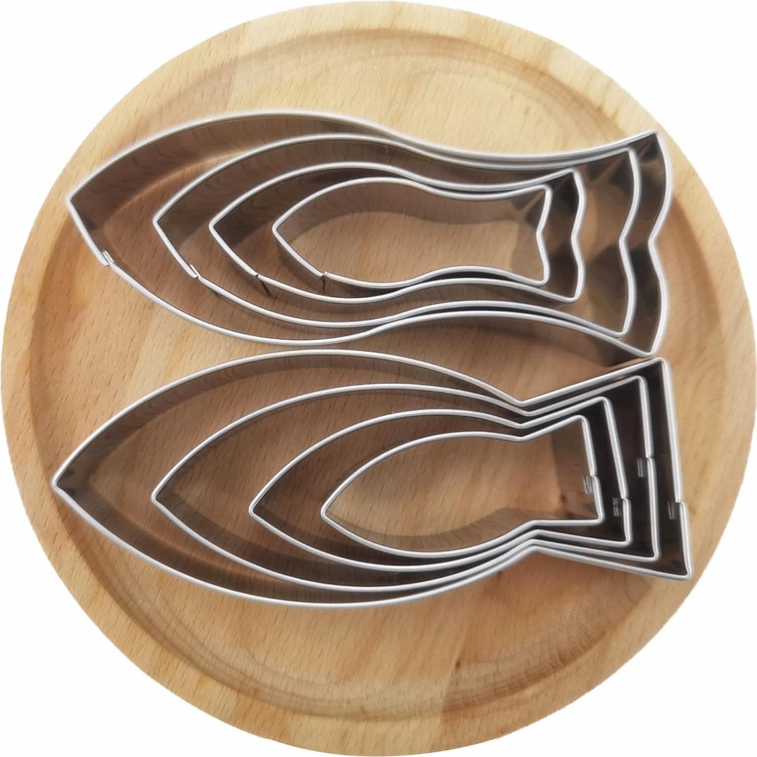 Juego de Cortadores de Galletas Pez Qhonhon 8 Piezas Acero Inoxidable