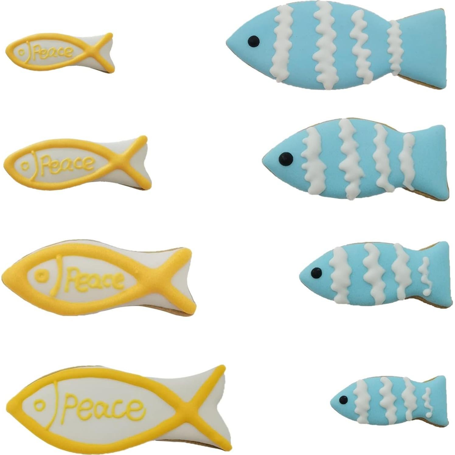 Juego de Cortadores de Galletas Pez Qhonhon 8 Piezas Acero Inoxidable