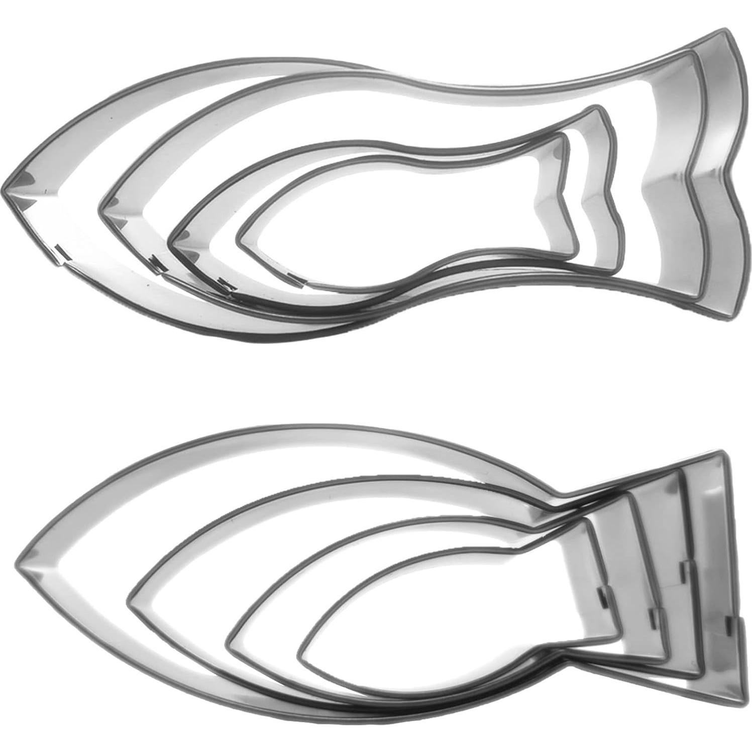 Juego de Cortadores de Galletas Pez Qhonhon 8 Piezas Acero Inoxidable