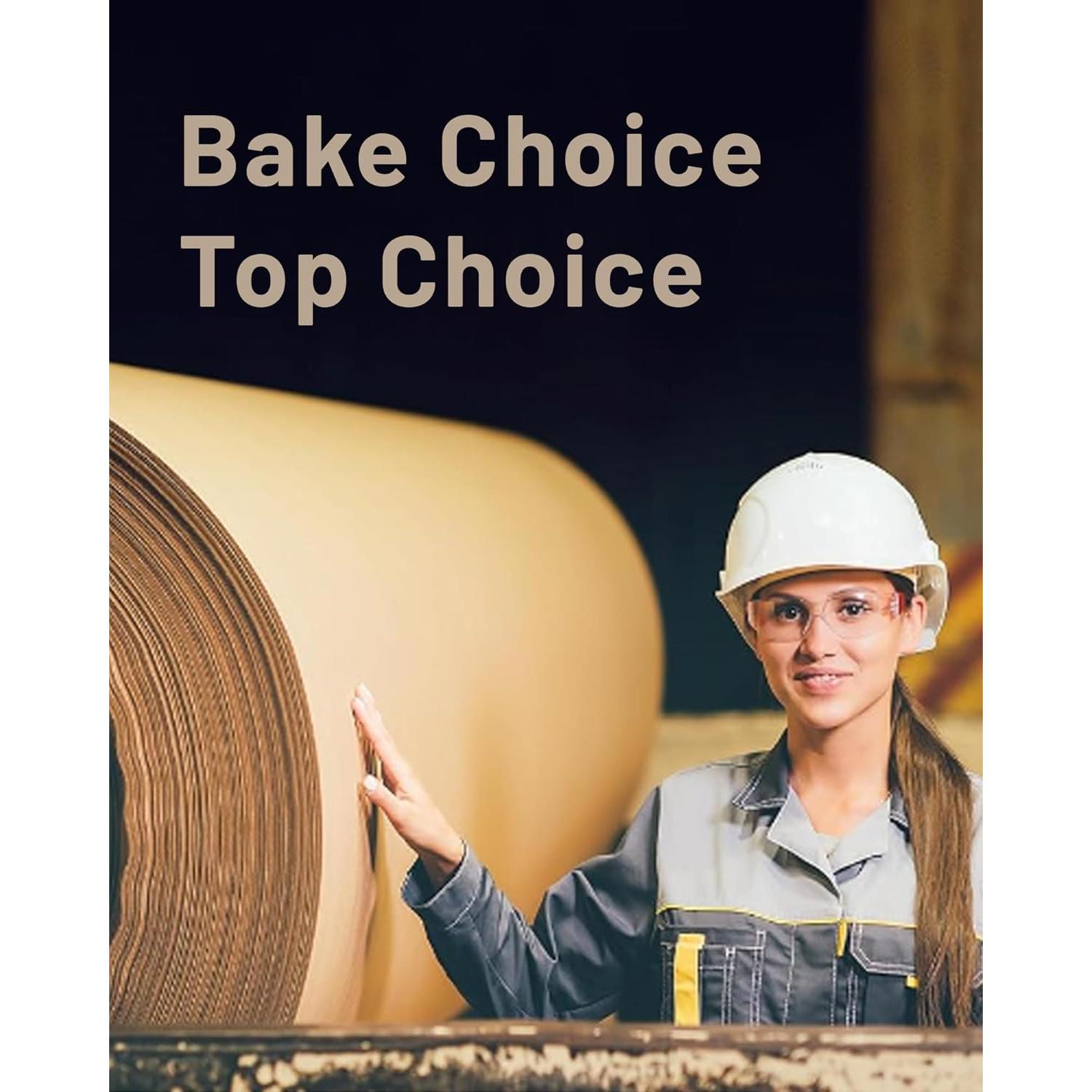 200 Forros de Cupcake Negros Bake Choice - Papel Pergamino Antiadherente